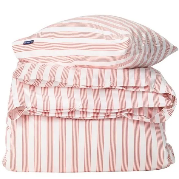 Lexington Bettwäsche Coral Weiß Gestreift (135x200cm) (2-teilig)