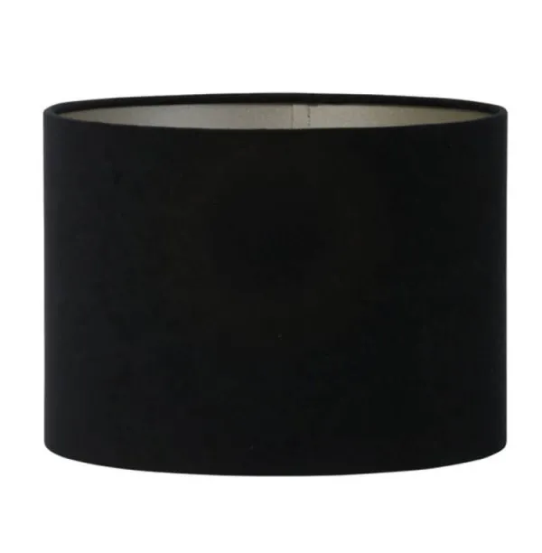 Light & Living Lampenschirm Velours Samt Schwarz Taupe (30x21cm)