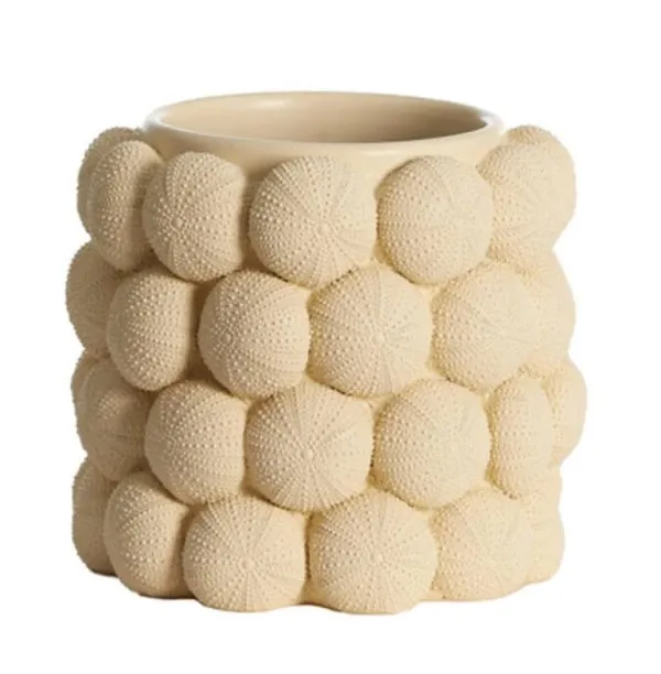Light & Living Vase mit Seeigeln Sea Urchin Cream (18cm)