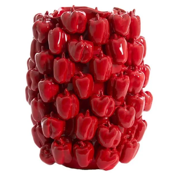 Light & Living Vase mit roten Paprika Bellpepper (47cm)