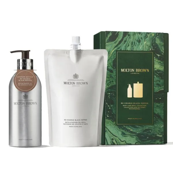 MOLTON BROWN Body Care Geschenkset Duschgel und Refill Black Pepper (2-teilig)