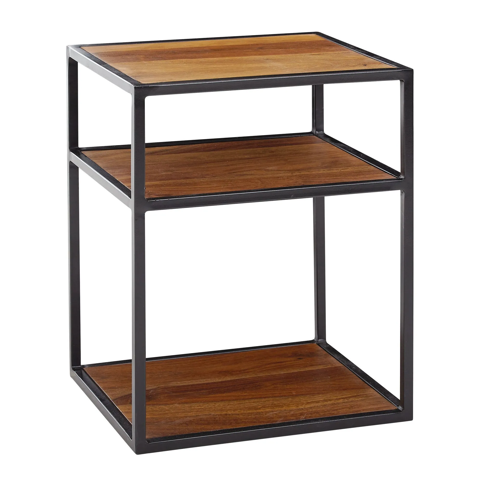 Nachtkommode aus Sheesham Massivolz, Farbe: Sheesham - Abmesssungen: 50 x 40 x 35 cm (H x B x T)