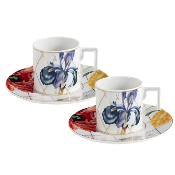 Meissen Espressotasse mit Untertasse Sweet Exotics Lindt x Meissen (4er-Set)