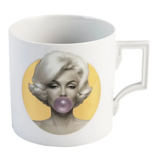 Meissen Henkelbecher Berlin Legends blowing Bubbles Marilyn Gold (500ml)