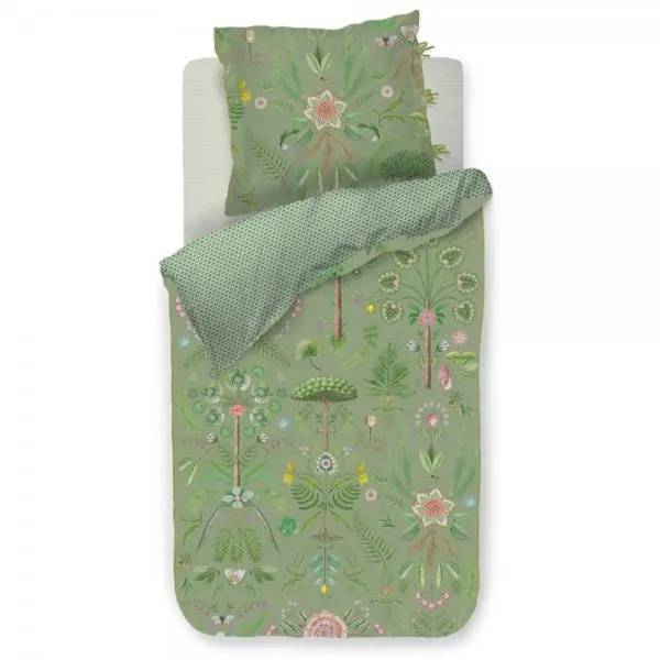 Pip Studio Bettwäsche-Set Bamboleo Green (135x200cm)