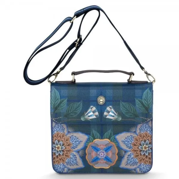 Pip Studio Schultertasche Cross Body Flores Felices Dark Blue (M)
