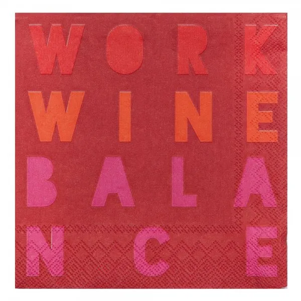 Räder Design Cocktailserviette Work Wine Balance (20-teilig)