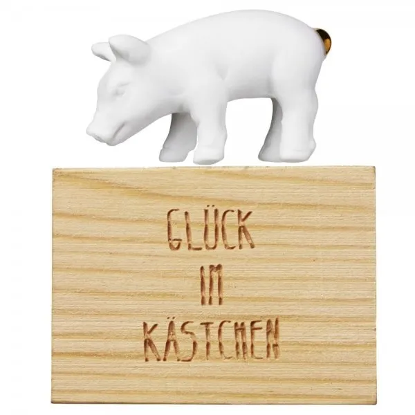 Räder Design Glückskästchen Glücksschwein to go Weiß (2-teilig)