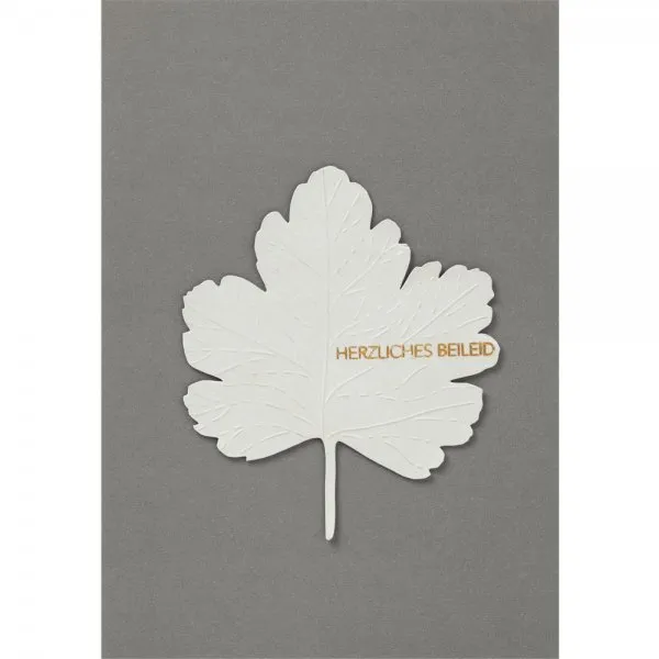 Räder Design Karte Beileidskarte Blatt Herzliches Beileid