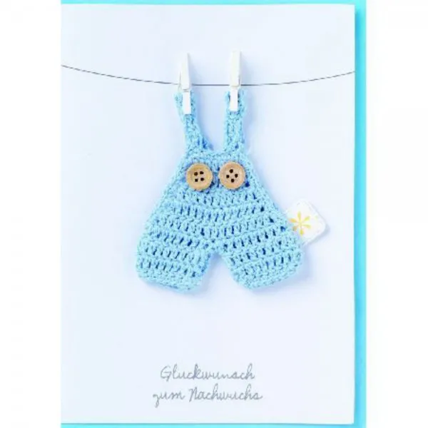 Räder Design Karte Glückwunsch Baby Welcome Blau