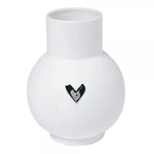 Räder Design Vase Herz Silber (10x13cm)