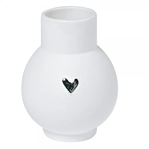 Räder Design Vase Herz Silber Mini (6,7x9cm)
