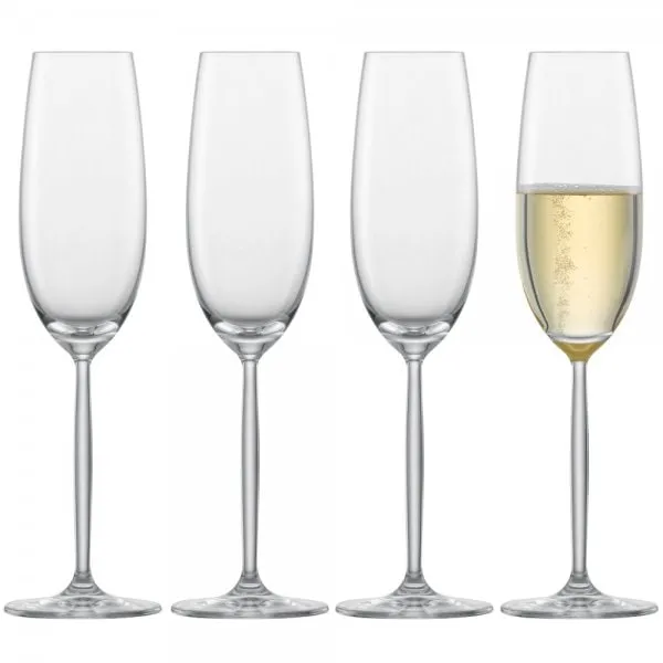 Schott Zwiesel Sekt- oder Champagnerglas Set Fortissimo mit Moussierpunkt (4-teilig)