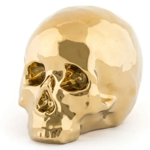 Seletti Dekorationsobjekt Totenkopf Memorabilia My Skull Gold