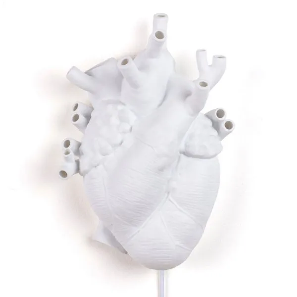 Seletti Wandlampe Herz Heart Lamp Porzellan
