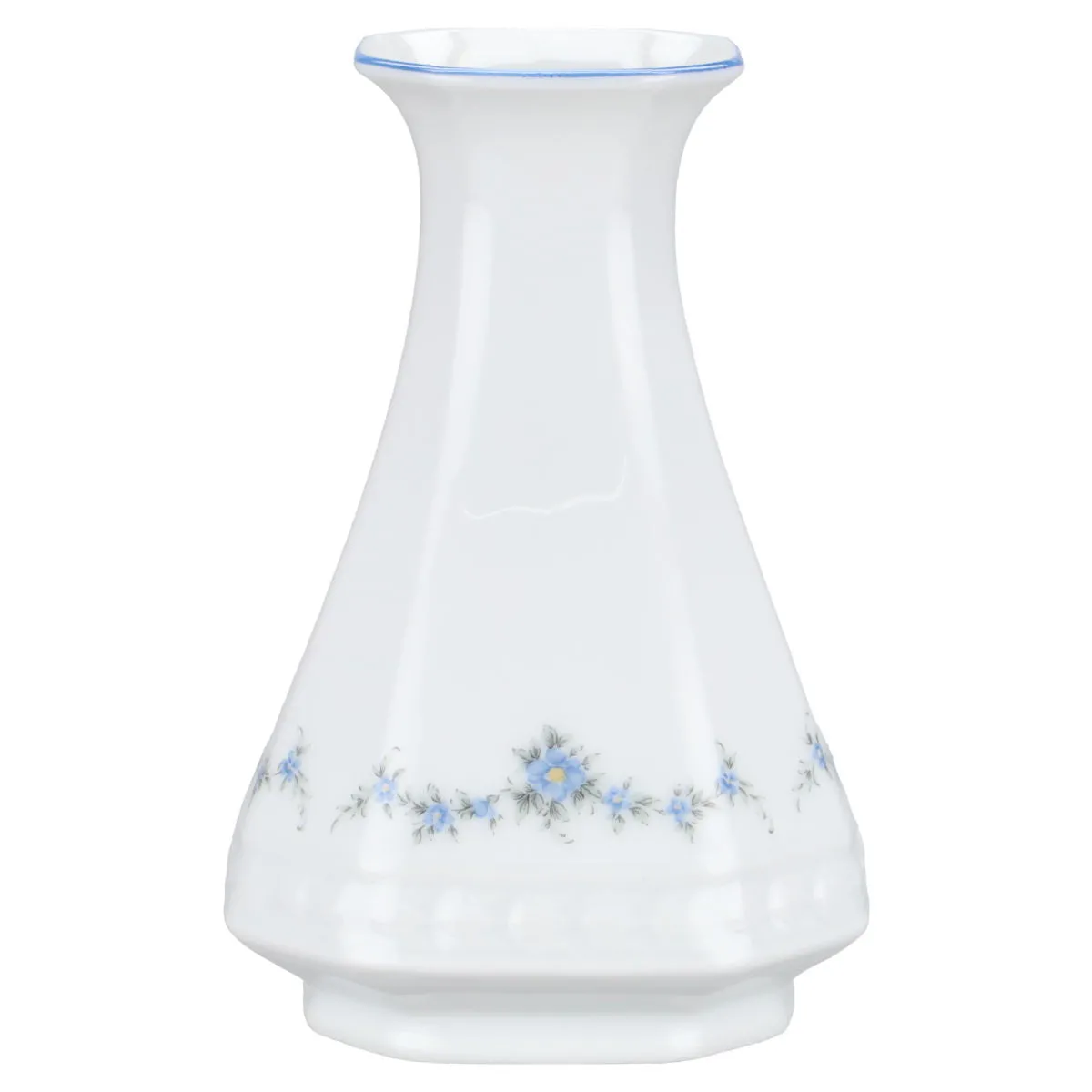 Vase klein - eckige Form - Seltmann Weiden Andrea Blaue Ranke