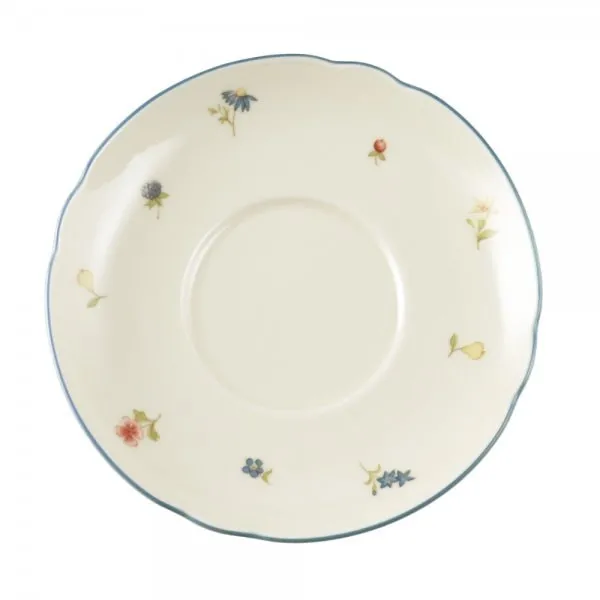 Seltmann Weiden Suppenuntertasse Marie-Luise Streublume Elfenbein (16cm)