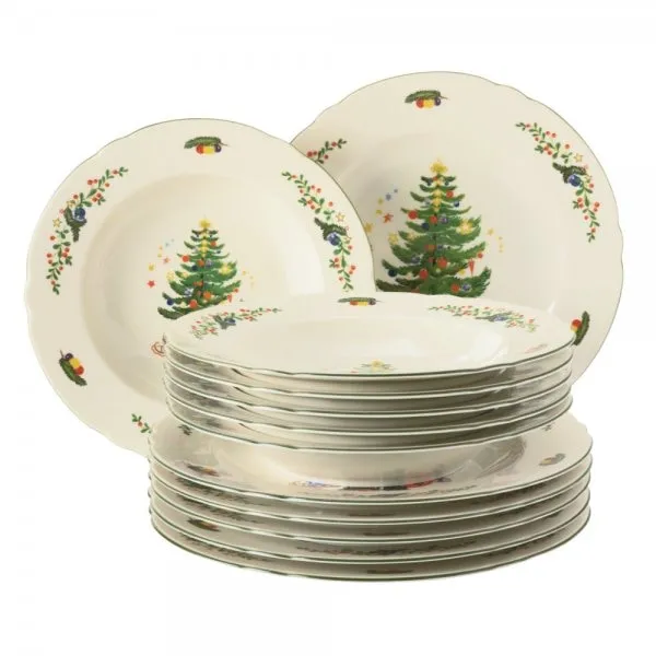 Seltmann Weiden Tafelservice Marieluise Weihnachten Elfenbein (12-Teilig)