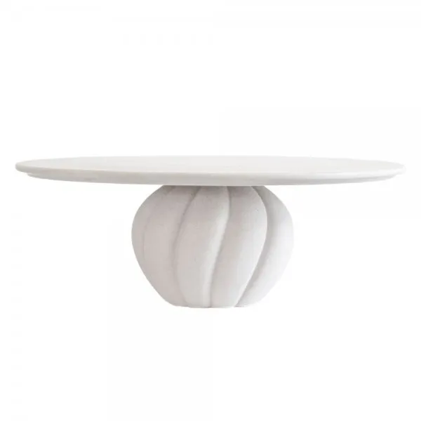 Specktrum Kuchenplatte auf Fuß Nellie Off White