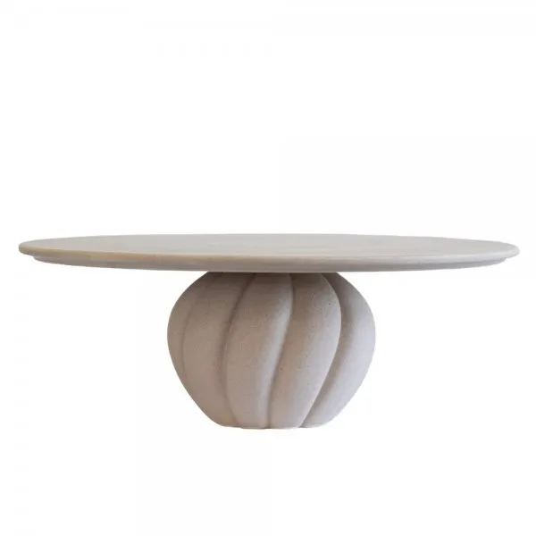 Specktrum Kuchenplatte auf Fuß Nellie Sand