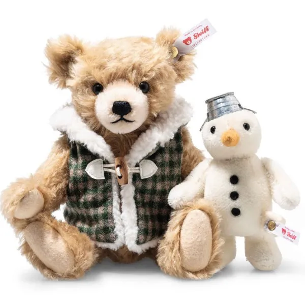 Steiff Plüschtier Teddybär mit Schneemann Limitiert (2-teilig)