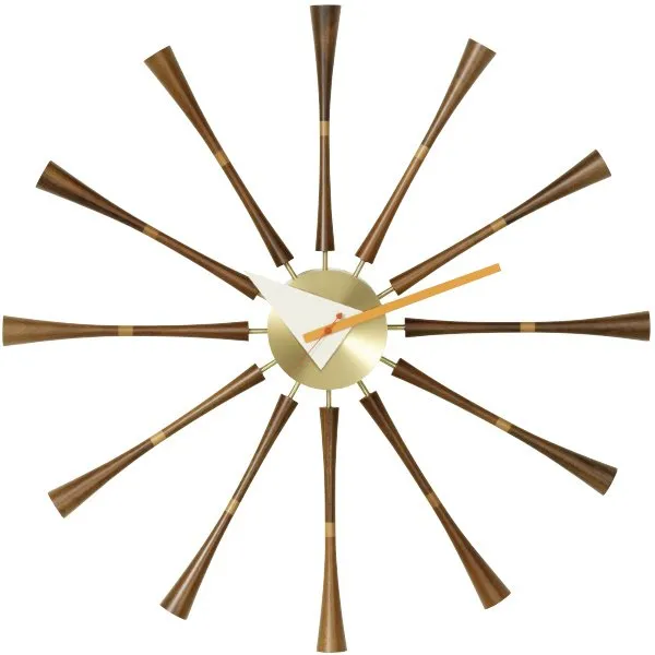 Vitra Wanduhr Spindle Clock Nussbaum Aluminium