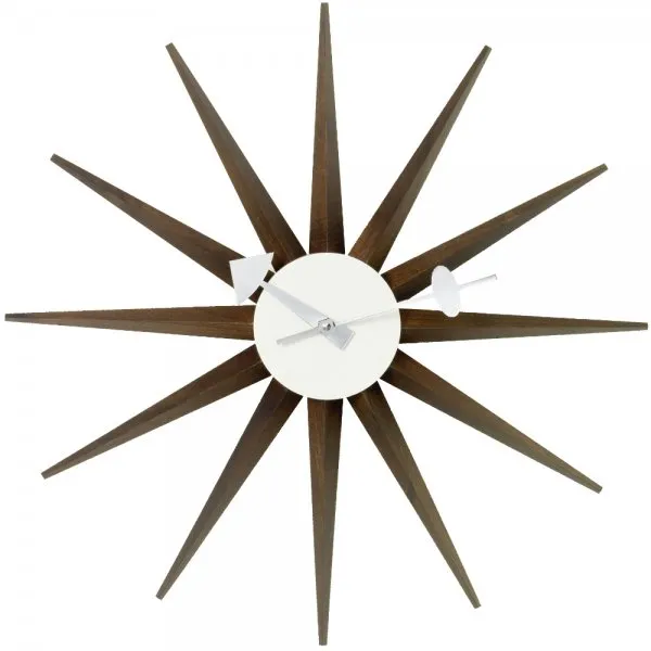 Vitra Wanduhr Sunburst Nussbaum