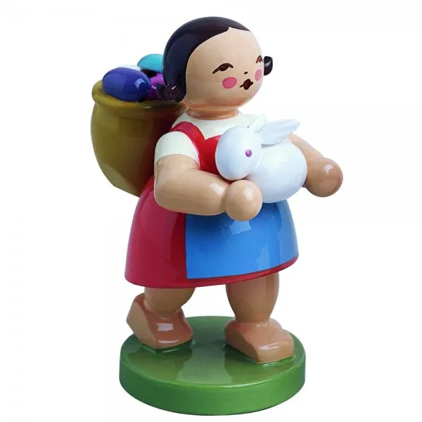 Wendt & Kühn Blumenkind Mädchen mit Eierkorb und Hase