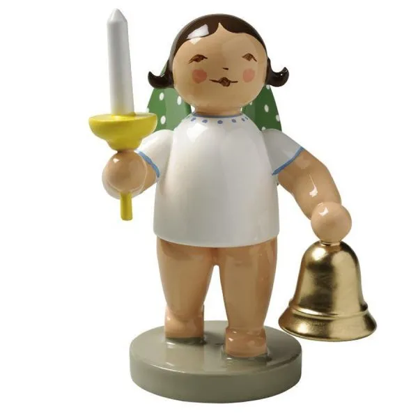 Wendt & Kühn Grünhainicher Engel mit Glocke und Kerze