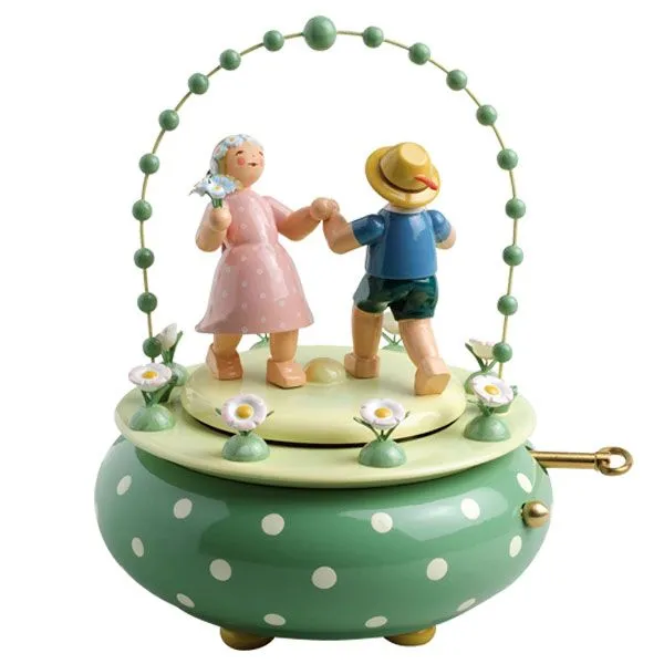 Wendt & Kühn Spieldose Zwei Tänzer im Bogen