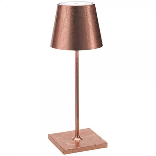 Zafferano LED-Tischlampe Poldina Pro Mini Foglia Rame