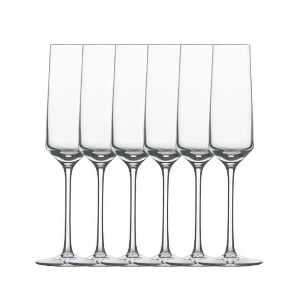 Zwiesel Glas Sektgläser Pure mit Moussierpunkt (6-teilig)