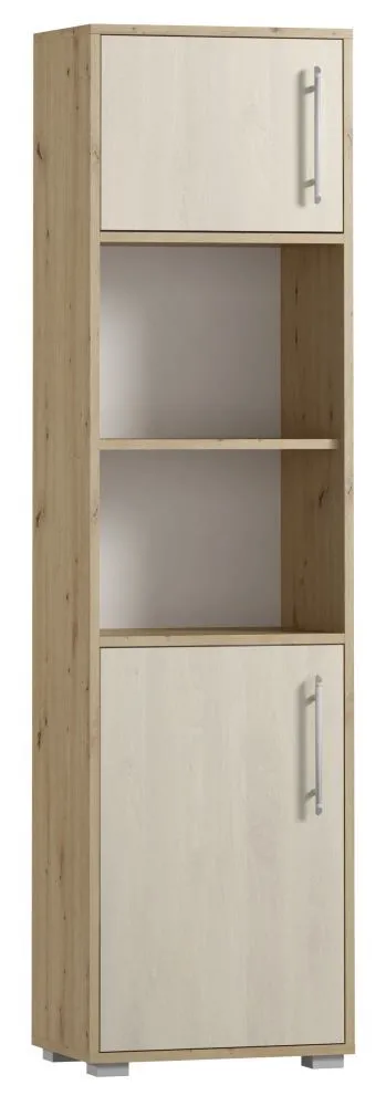 Schrank Curug 21, Farbe: Eiche / Buche hell - Abmessungen: 188 x 50 x 34 cm (H x B x T)