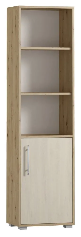 Regal Curug 20, Farbe: Eiche / Buche hell - Abmessungen: 188 x 50 x 34 cm (H x B x T)