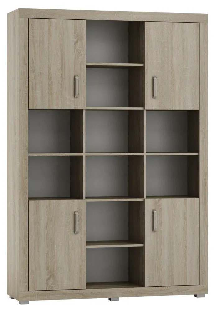 Regal Lorengau 24, Farbe: Sonoma Eiche - Abmessungen: 202 x 138 x 40 cm (H x B x T)