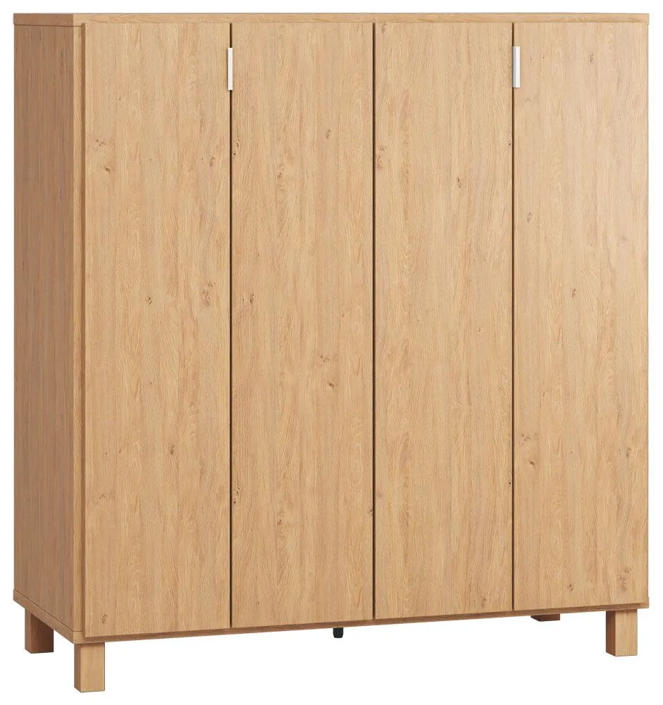 Barschrank Averias 03, Farbe: Eiche - Abmessungen: 122 x 112 x 47 cm (H x B x T)