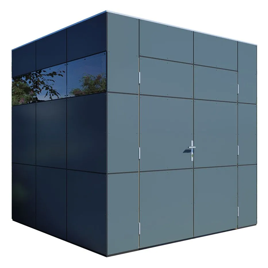 Gartenhaus Frankfurt 01, Grau / Anthrazit - 19 mm Elementgartenhaus, Nutzfläche: 5,2 m²