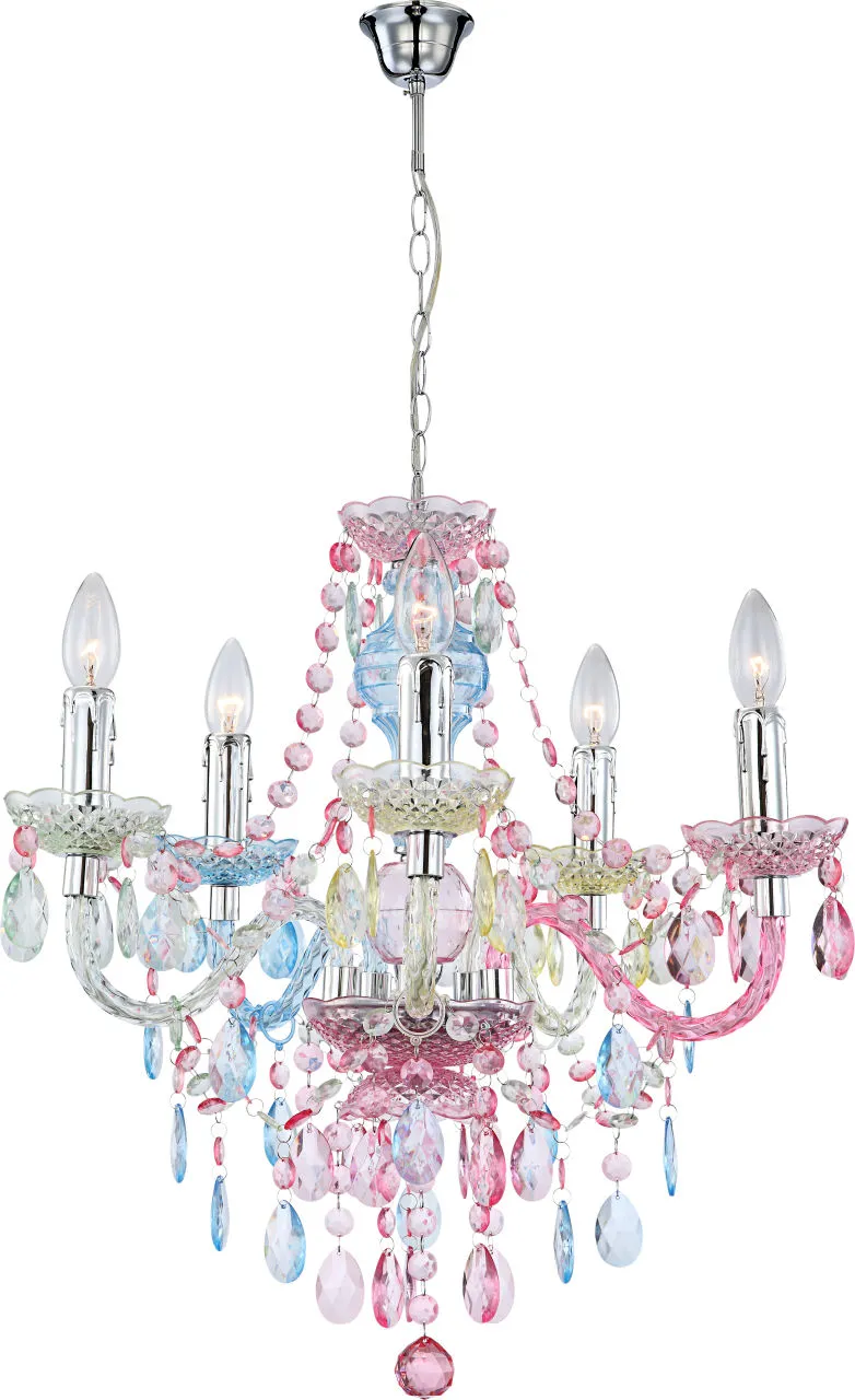 Lighting - NEVADA - Luster Metall verchromt, 5x E14