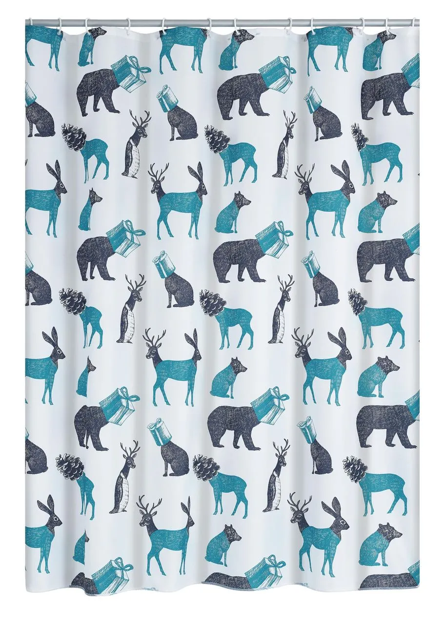 Duschvorhang Textil Topsy Turvy World ca. 180x200 cm inkl. Ringe