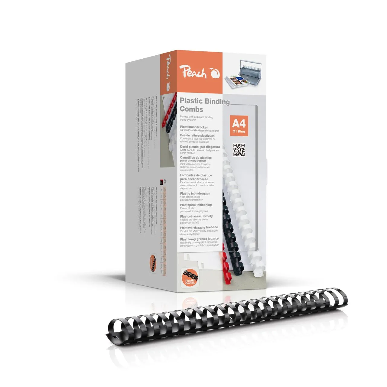 Binderücken 38mm, A4, schwarz, 50 Stück