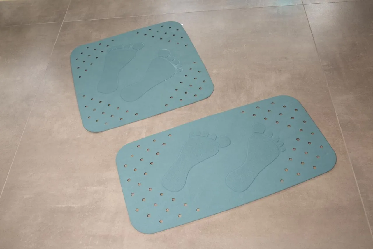 Badewanneneinlage Plattfuß ca. 38x72 cm, petrol blau, 100% TPE