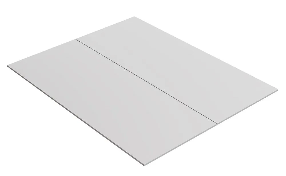 Bodenplatte für Doppelbett, 2-teilig, Farbe: Weiß - Abmessungen: 82,20 x 201 cm (B x L)