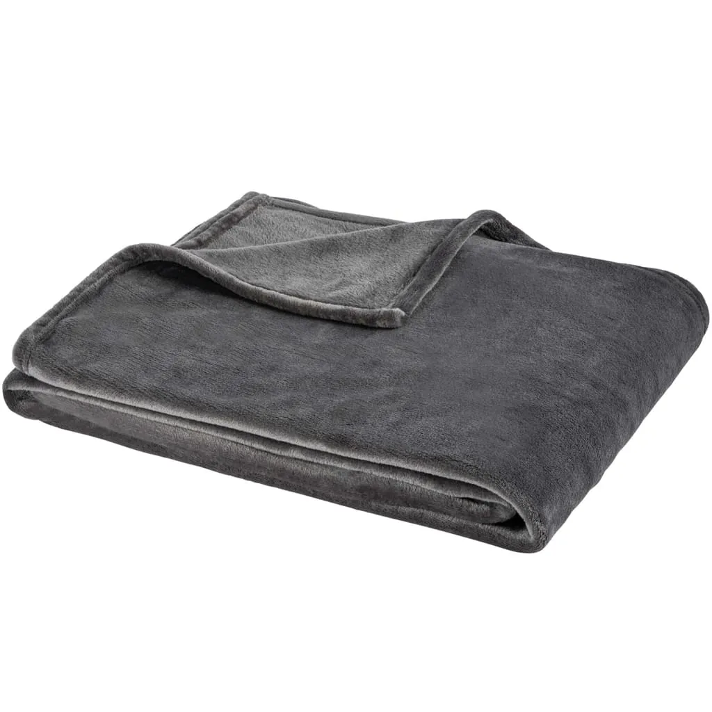 Cashmere-Decke ca. 180x220 dunkelgrau