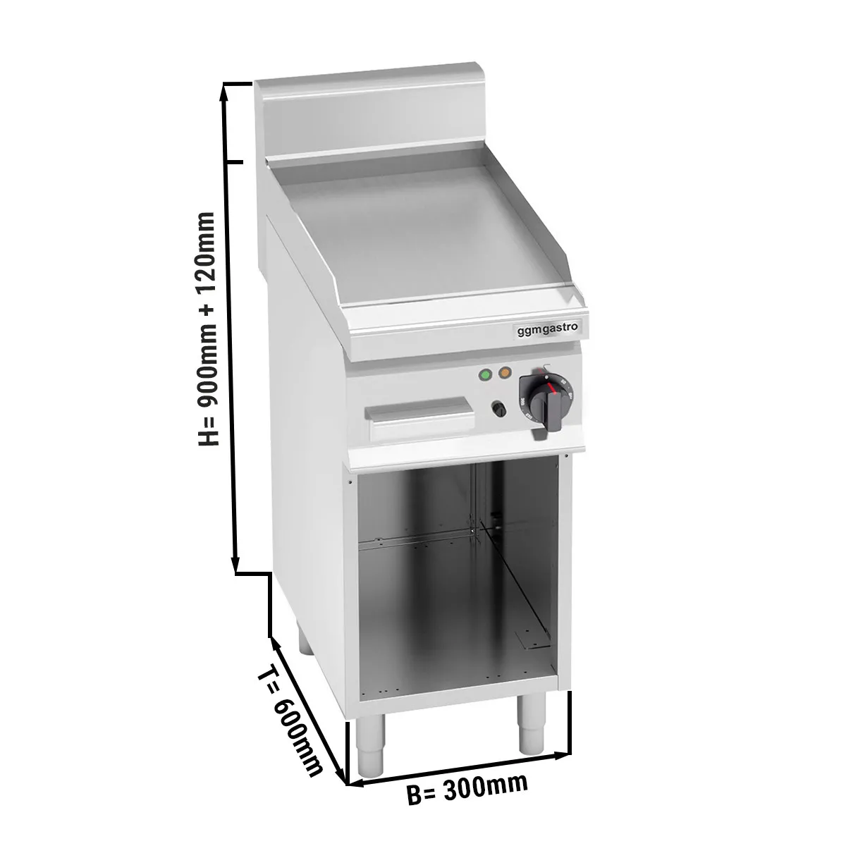 Elektro Bratplatte - Glatt (4 kW)