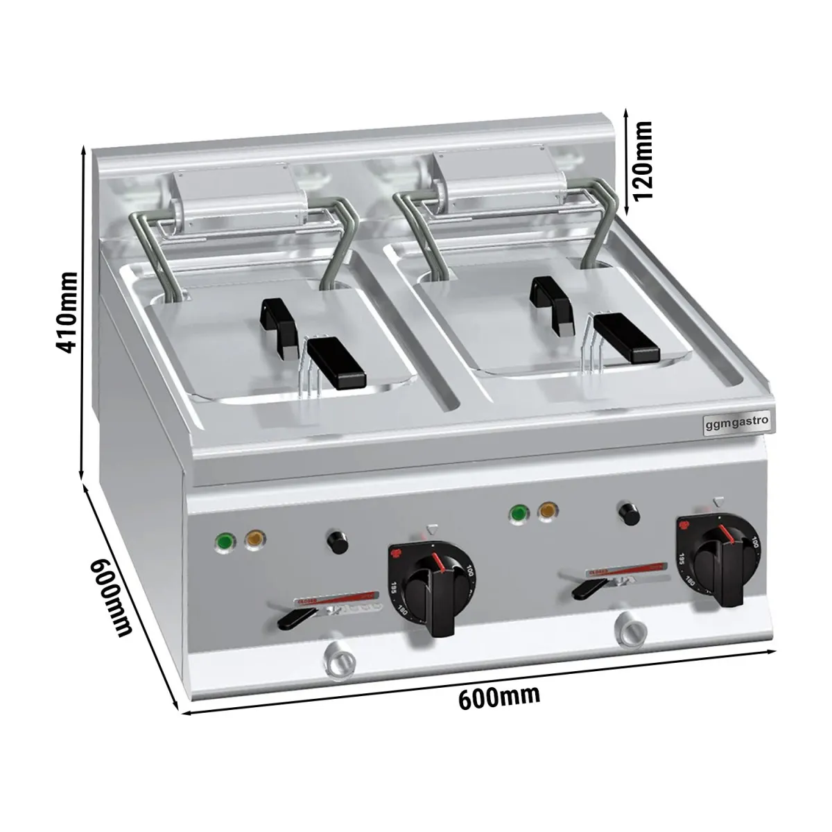 Elektro Doppelfritteuse - 10+10 Liter - 18 kW