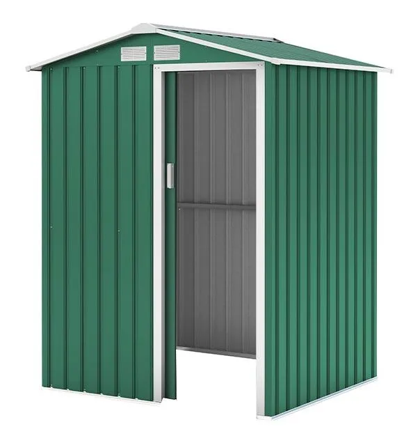 Metallgerätehaus Kompakt 1, Außenmaße: 155 x 130 x 186 cm (L x B x H), Farbe: Grün