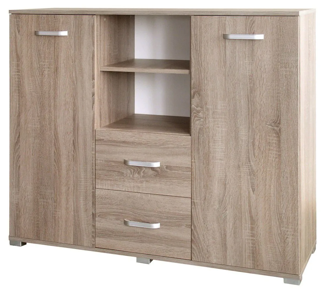 Kommode Kikori 11, Farbe: Sonoma Eiche - Abmessungen: 113 x 130 x 40 cm (H x B x T)