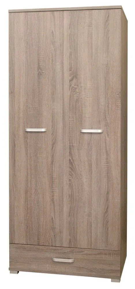 Drehtürenschrank / Kleiderschrank Kikori 14, Farbe: Sonoma Eiche - Abmessungen: 190 x 80 x 56 cm (H x B x T)