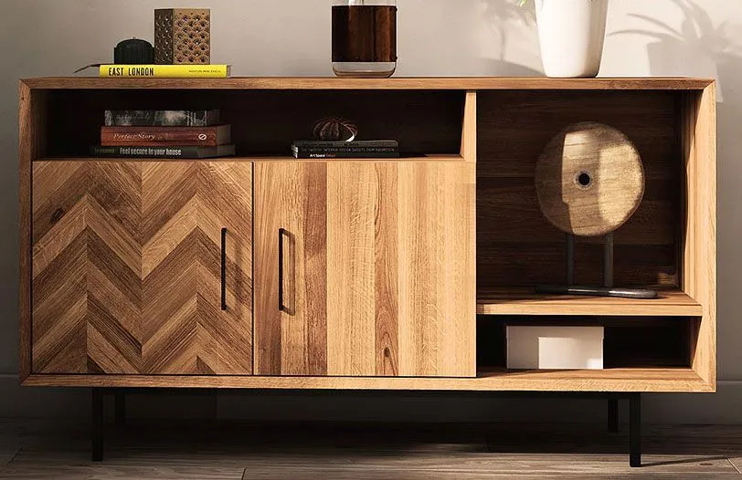 Kommode Kumeu 37 Kernbuche massiv geölt - Abmessungen: 80 x 144 x 45 cm (H x B x T)