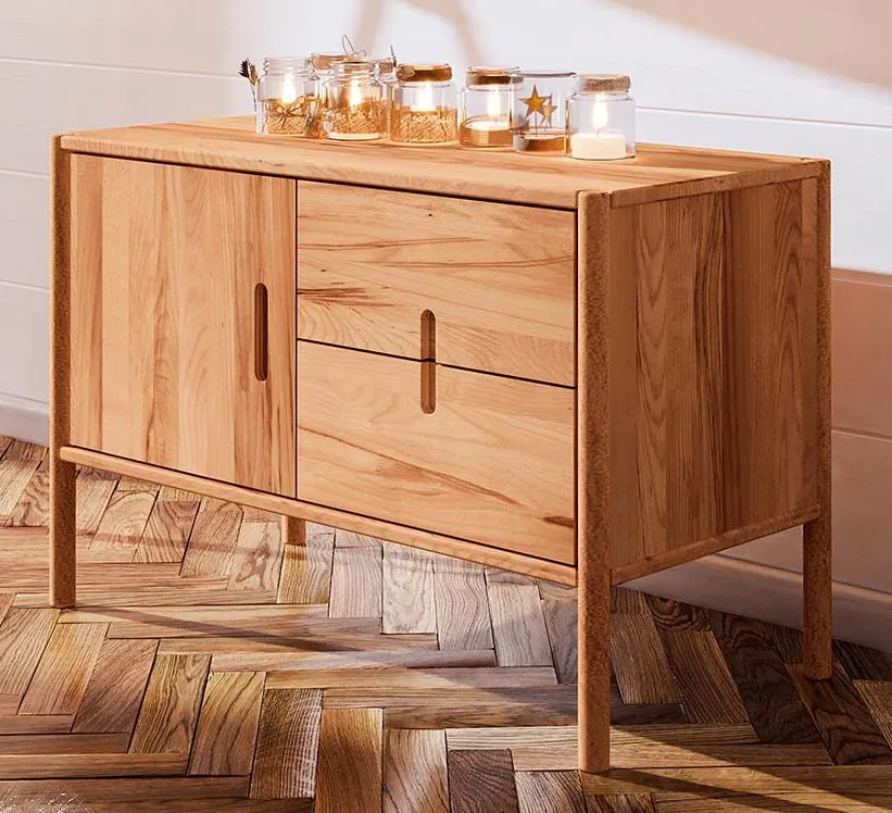 Kommode Wellsford 13 Kernbuche massiv geölt - Abmessungen: 64 x 97 x 46 cm (H x B x T)